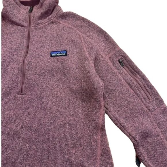 EUC Patagonia Women's Quarter Zip Pullover Better Sweater in Kiln Pink - Picture 4 of 8